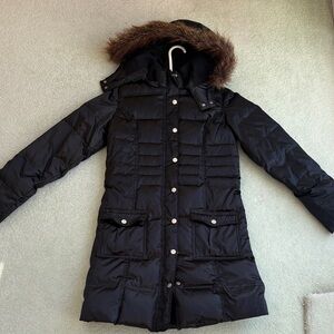 GAP Girls Black Down Long Coat